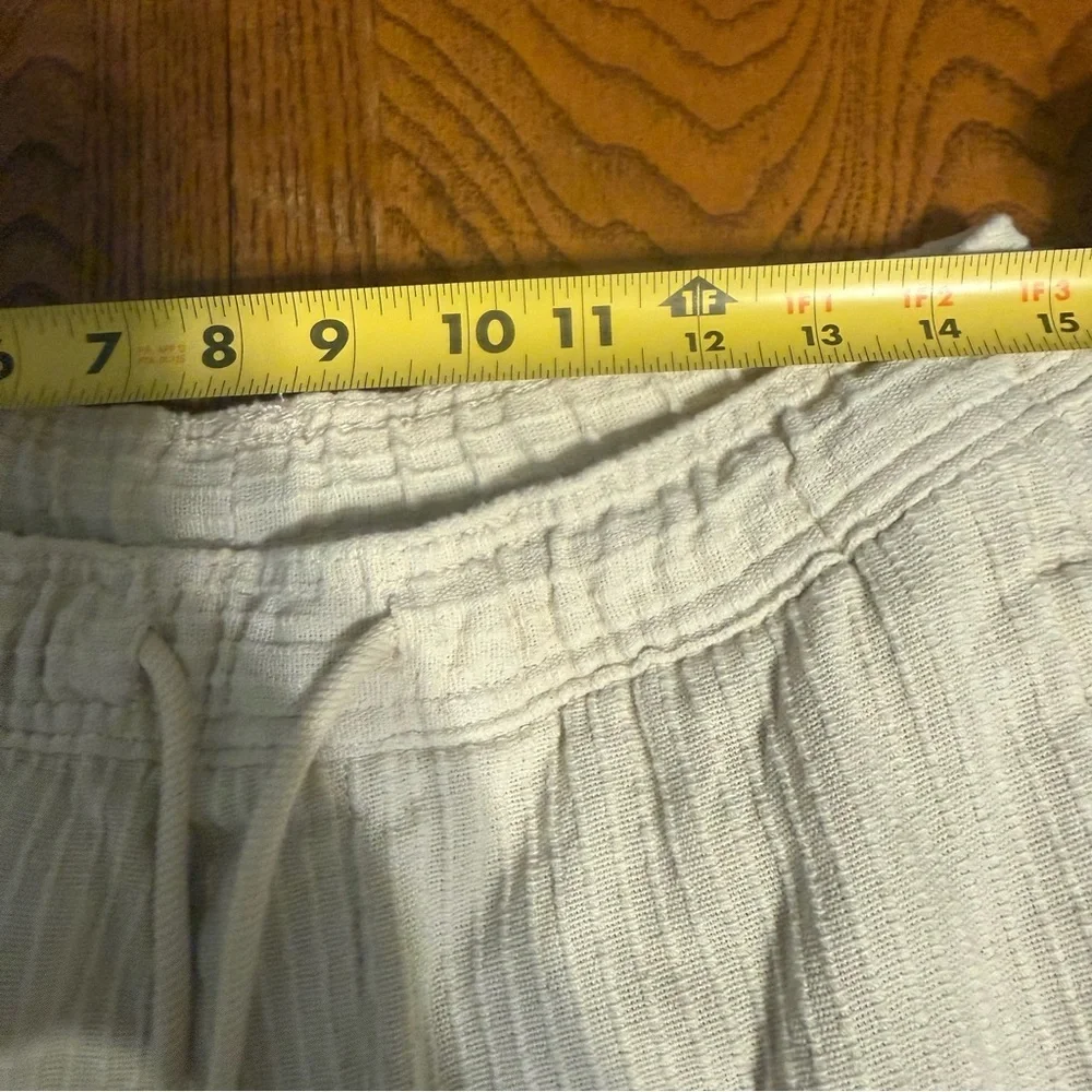 Zara Man Textured Cotton Relaxed Fit Drawstring Pants in Cream Sz L NWT Resort